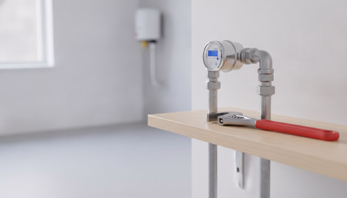 Wasserzähler im Hauswirtschaftsraum wird zur Eichung getauscht